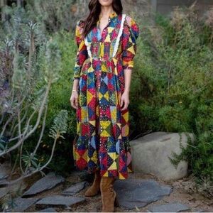 Colorful Patchwork Maxi Dress